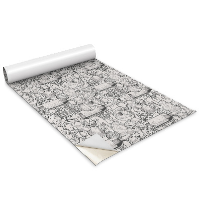 Samolepící fólie na nábytek Motiv s lahví vína a zeleninou