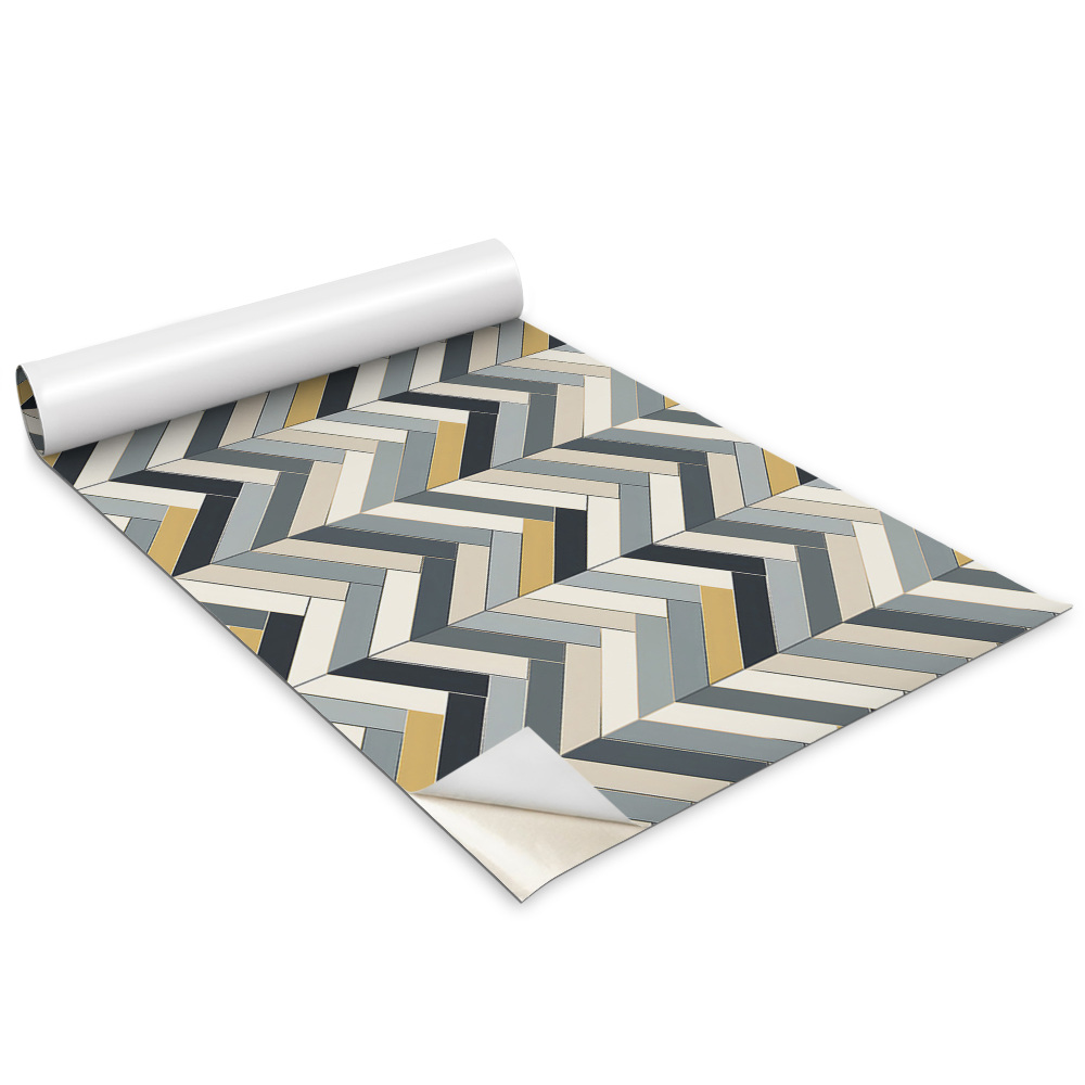 Samolepící fólie na nábytek Kompozice parket ve tvaru rybí kosti