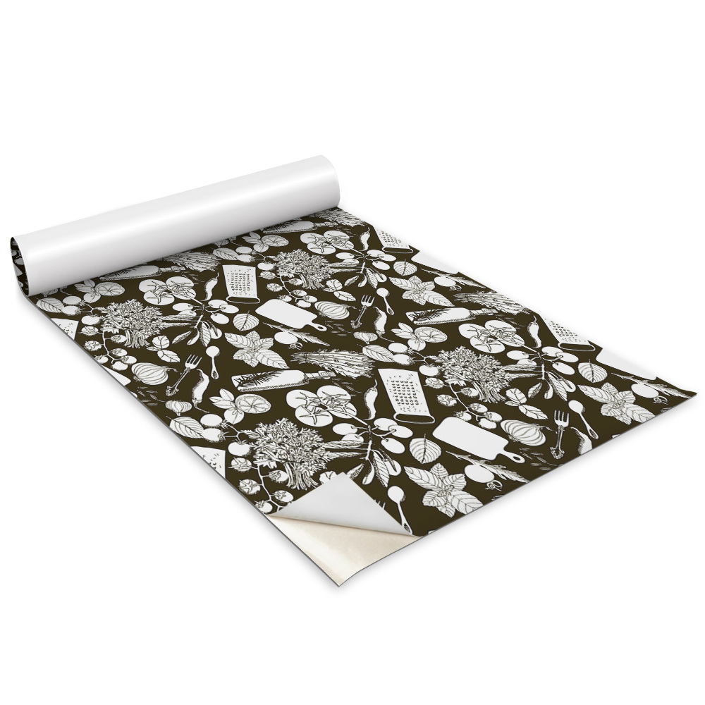 Tapeta na skříň Černobílá kresba zeleniny