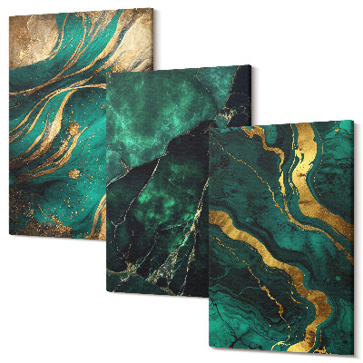 Sada obrazů triptych Elegantní abstraktní kamenné vzory