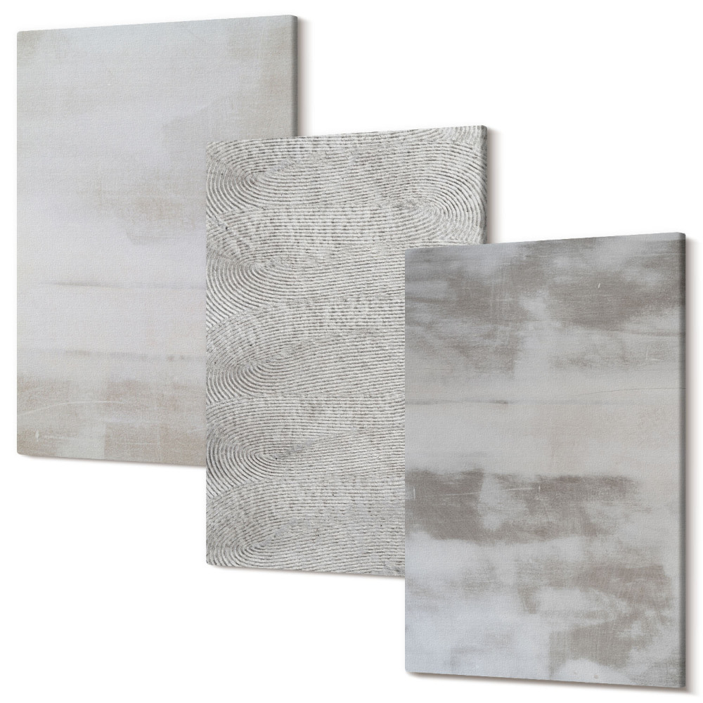 Sada obrazů na zeď triptych Moderní texturní struktury v minimalistickém stylu