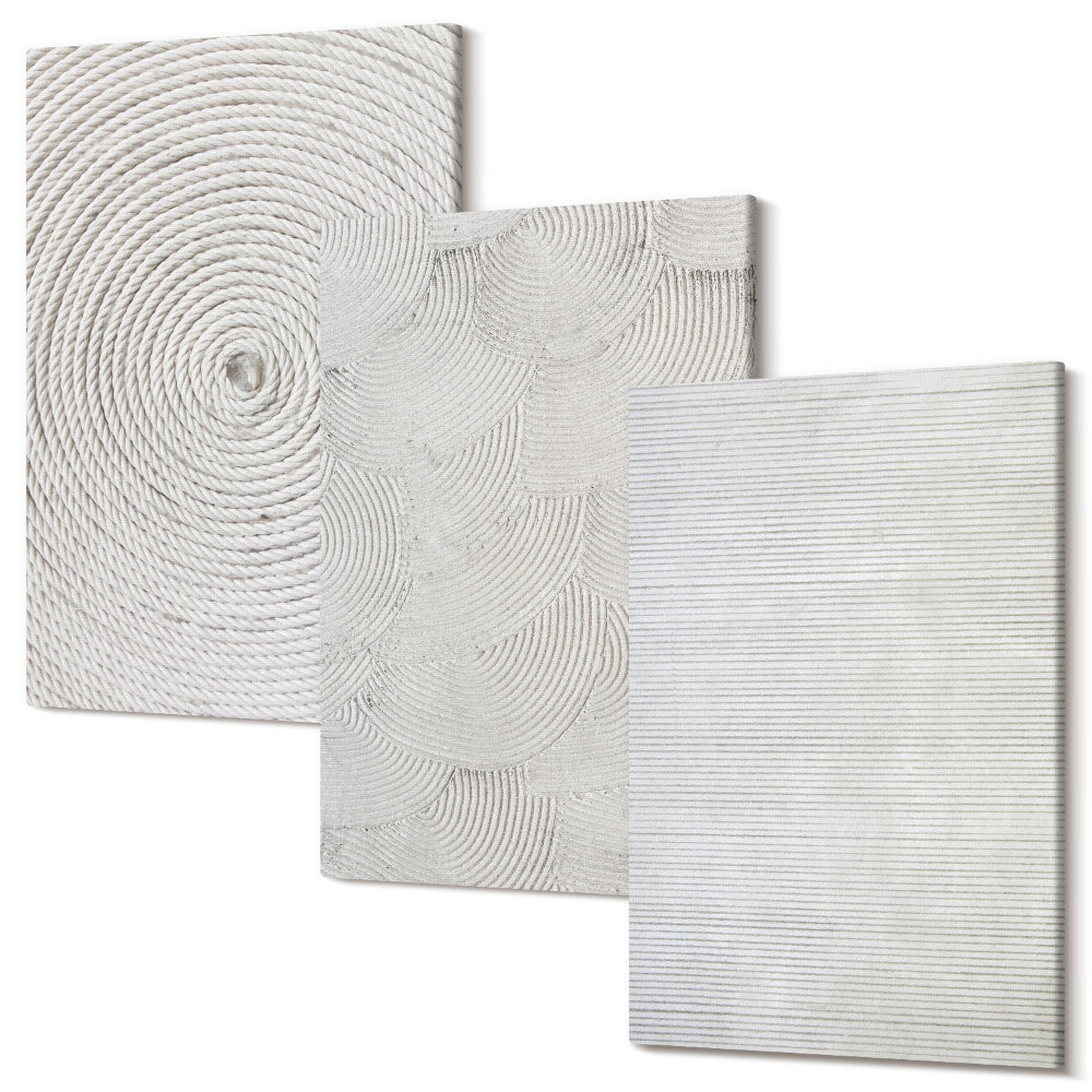 Sada 3 obrazů Geometrické kartonové moderní vzory