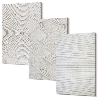 Sada 3 obrazů Geometrické kartonové moderní vzory