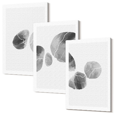 Sada obrazů triptych Malování skvrn abstraktní minimalistický obraz