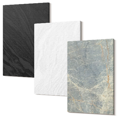 Sada obrazů na zeď triptych Různé barvy elegantních kamenných struktur