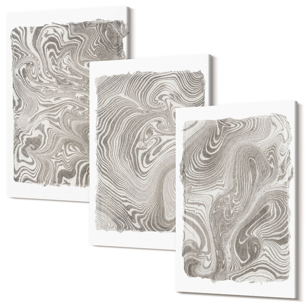 Sada 3 obrazů Moderní tvary abstraktní malba