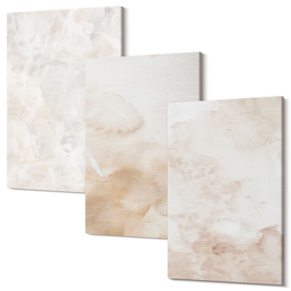 Sada obrazů triptych Módní textury ve světlých pastelových barvách