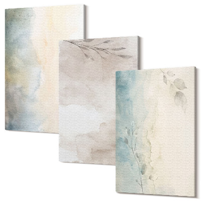 Sada obrazů triptych Jemné kartony akvarelových barev
