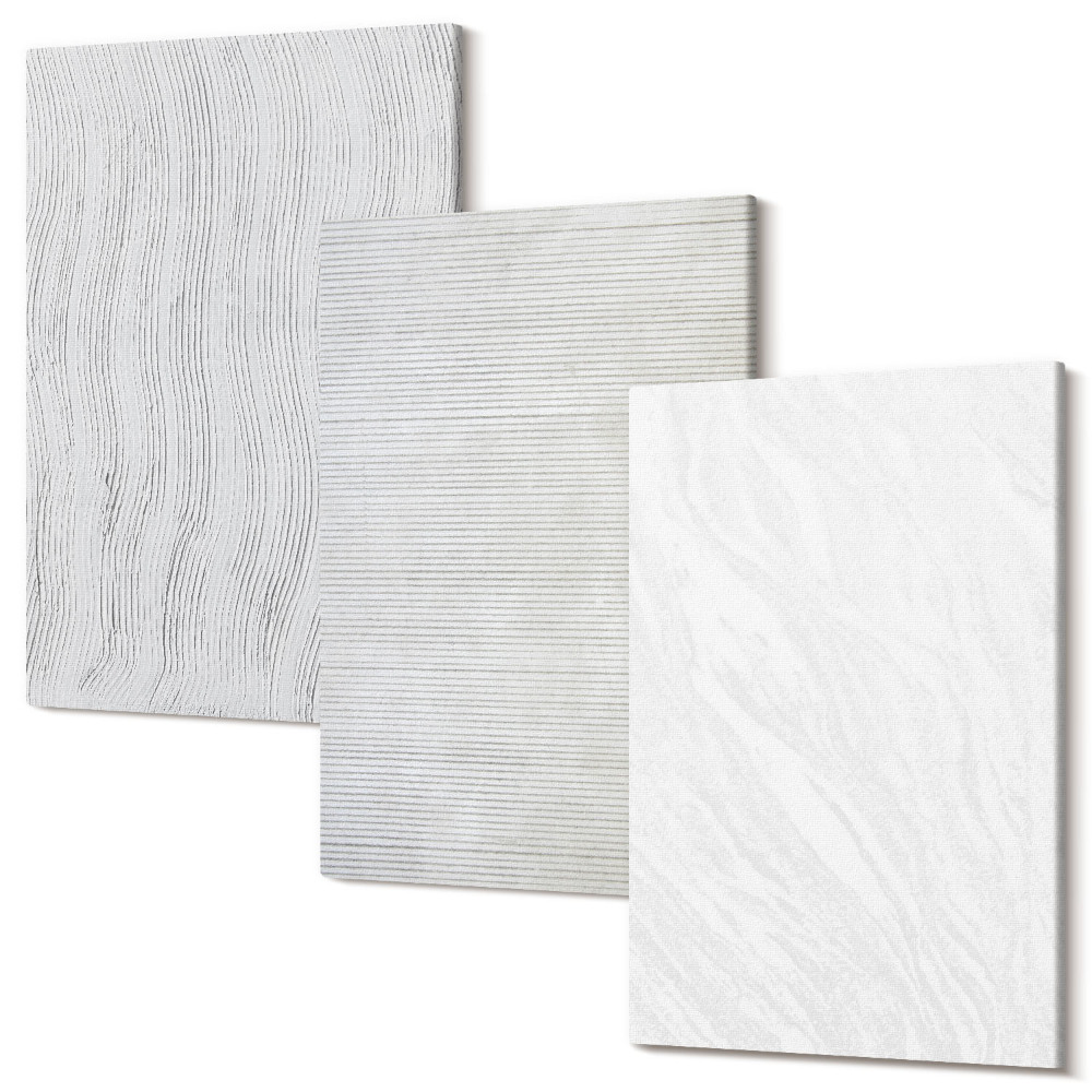 Sada obrazů triptych Jasné strunové struktury vzory v písku