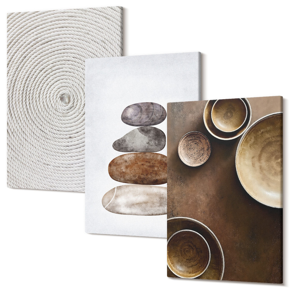 Sada obrazů na zeď triptych Textury v umění moderní design