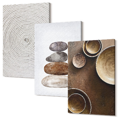 Sada obrazů na zeď triptych Textury v umění moderní design