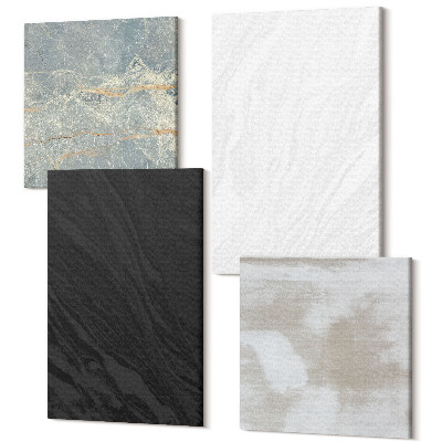 Sada 4 obrazů Různé barvy elegantních kamenných struktur