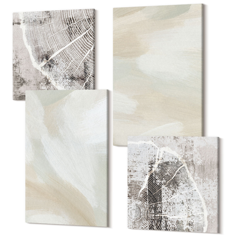 Sada 4 obrazů Malovat textury stopy malířského minimalismu