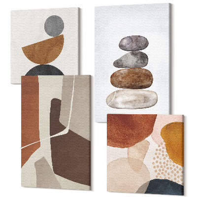 Sada obrazů kvadryptych Abstraktní malba moderní dekorace