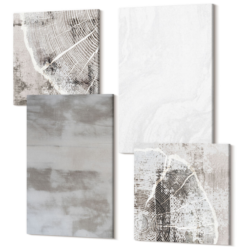 Sada 4 obrazů Abstraktní tvary a struktury moderního stylu