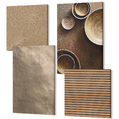 Sada obrazů kvadryptych Kamenné konstrukce moderní minimalistický styl