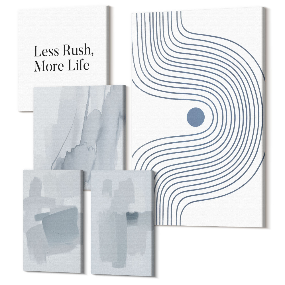 Sada 5 obrazů Moderní abstraktní grafika s minimalistickým poselstvím