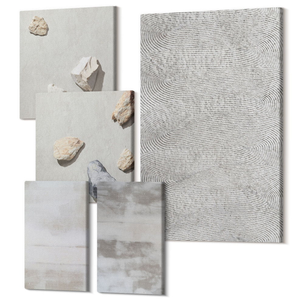 Sada 5 obrazů Moderní texturní struktury v minimalistickém stylu