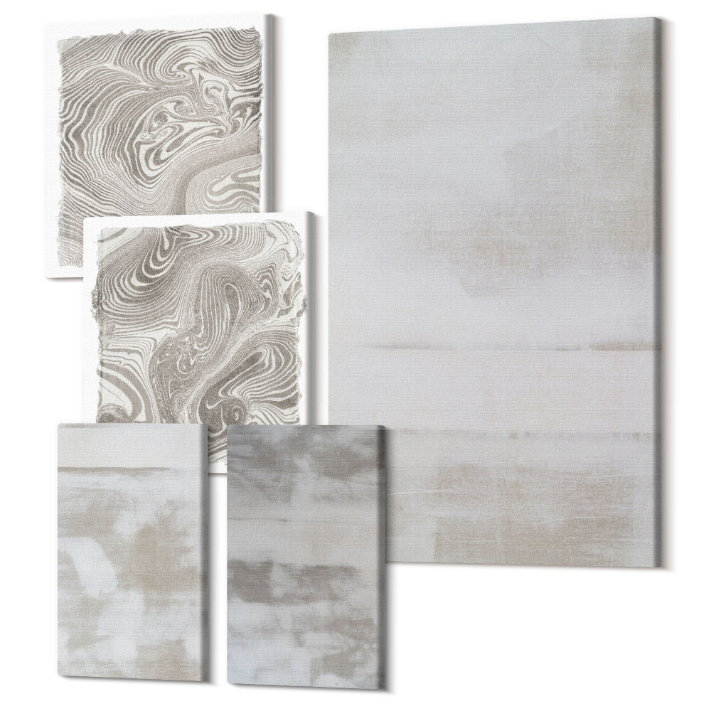 Sada obrazů pentaptych Opotřebované textury moderní průmyslový styl