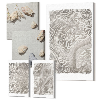 Sada obrazů pentaptych Moderní tvary abstraktní malba