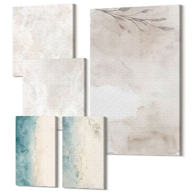 Sada obrazů pentaptych Jemná akvarelová malířská textura