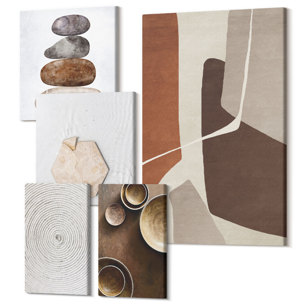 Sada 5 obrazů Textury v umění moderní design