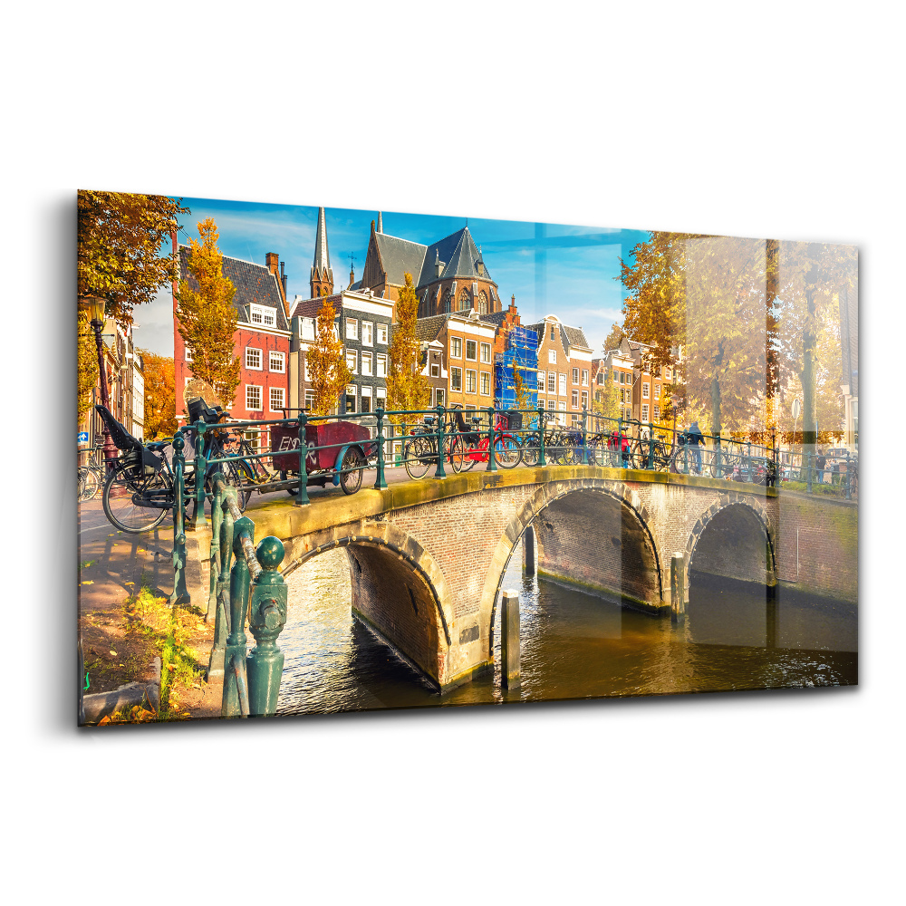 Obraz na skle Amsterdamské podzimní blues