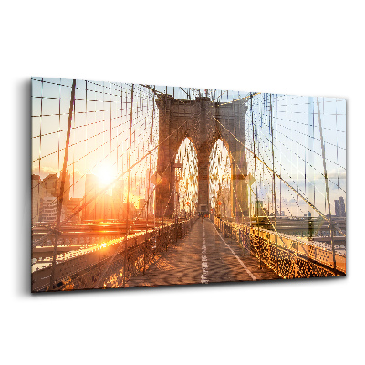 Skleněný obraz Brooklynský most v New Yorku