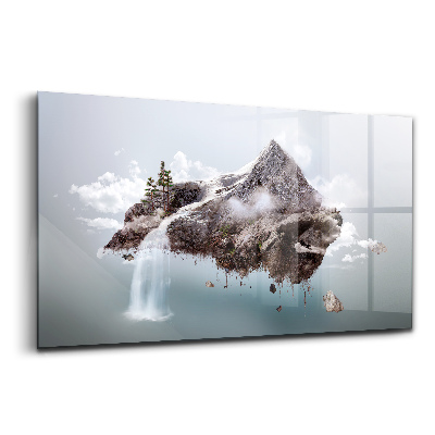 Obraz ze skla Létající ostrovní vodopád