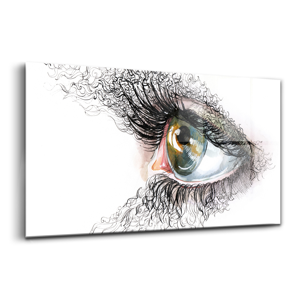 Skleněný obraz Kresba lidského oka