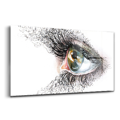 Skleněný obraz Kresba lidského oka