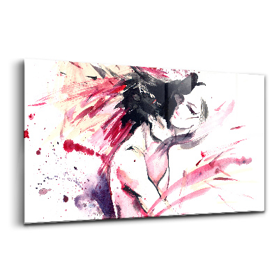 Skleněný obraz na stěnu Abstraktní dva lidé