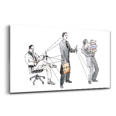 Skleněný obraz na zeď Lidé loutky