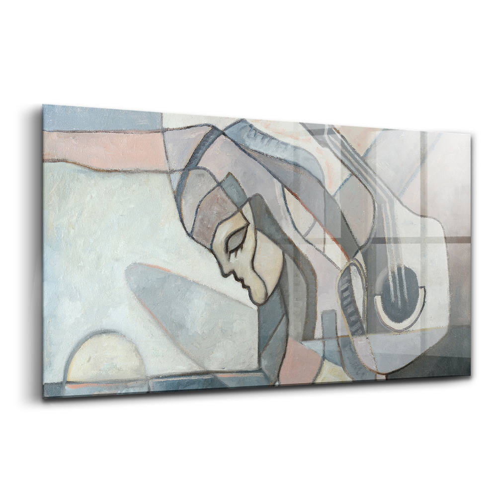Skleněný obraz na zeď Abstraktní malba ženy