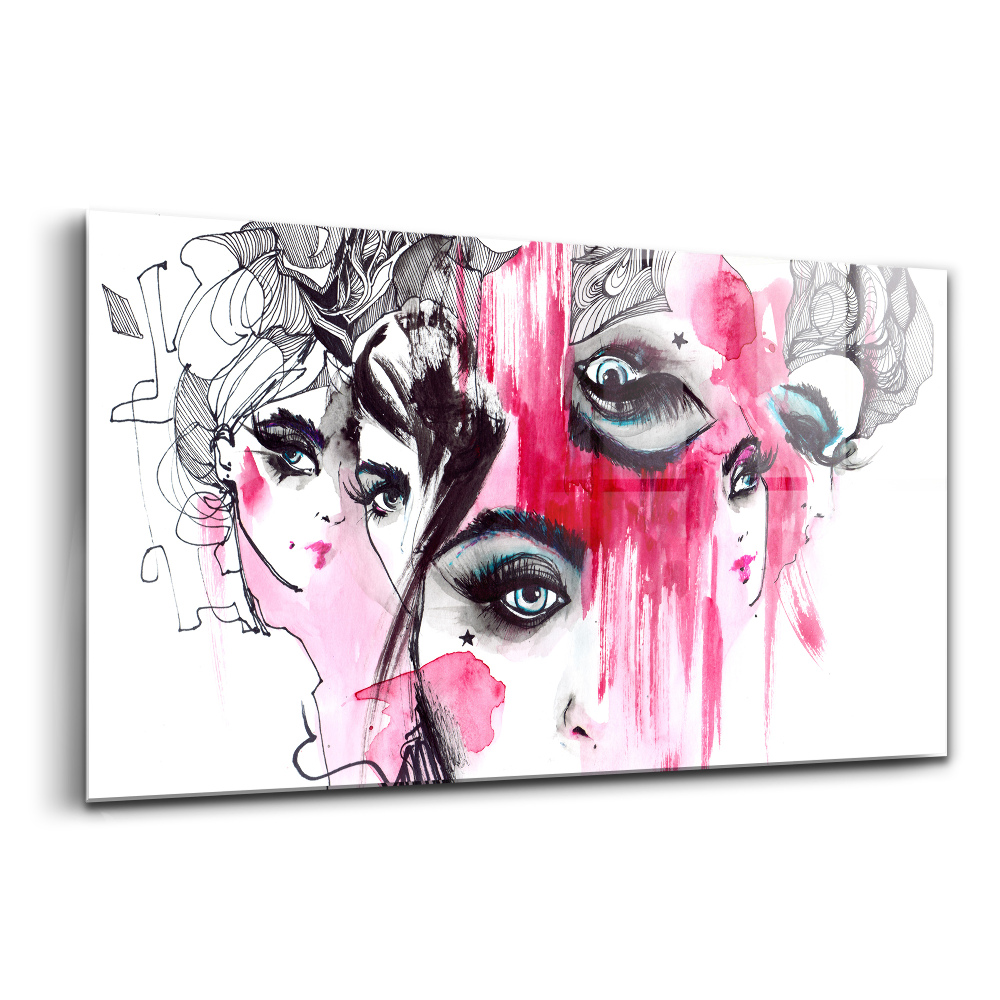 Skleněný obraz na stěnu Abstrakce mnoha tváří