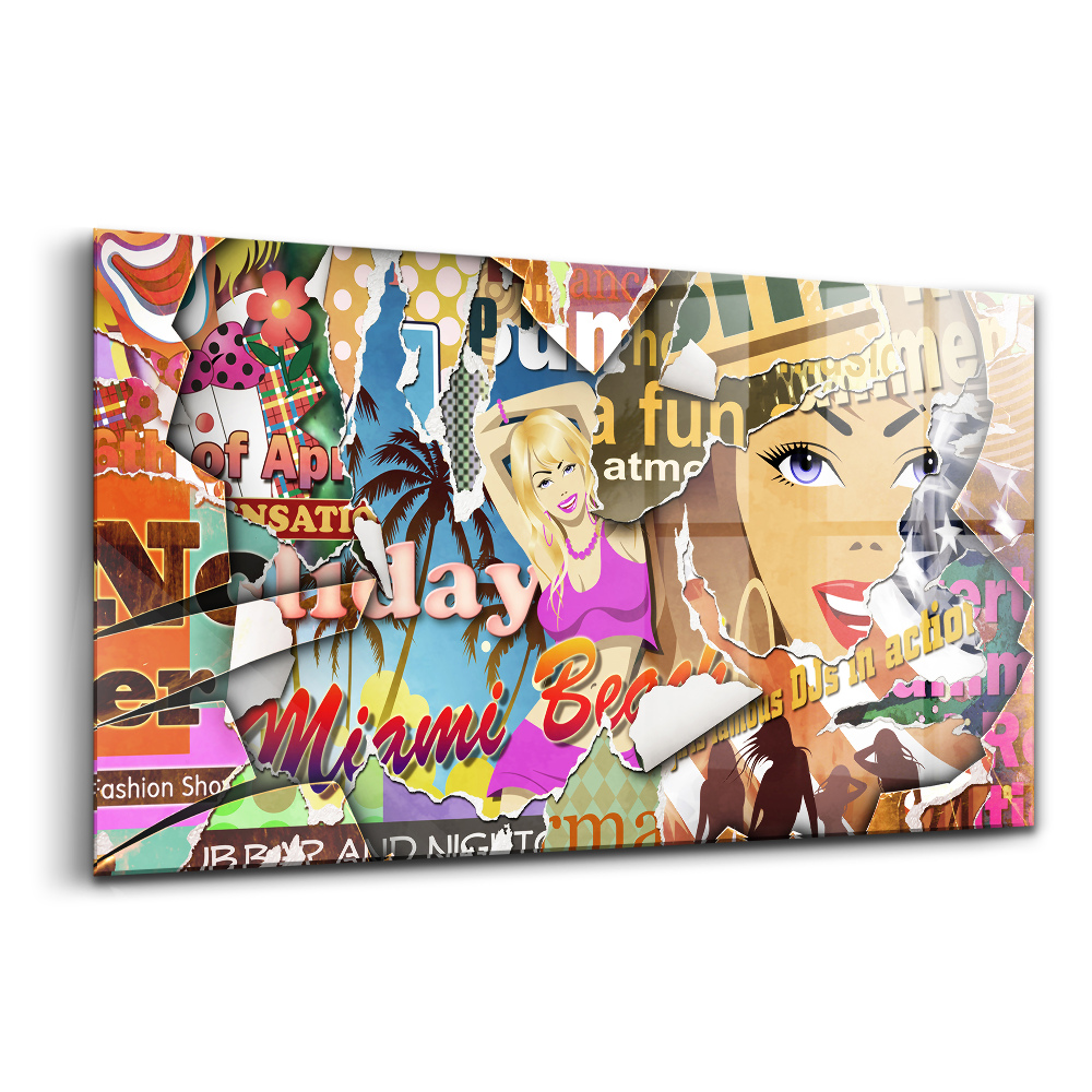 Skleněný obraz na zeď Pohlednice z dovolené