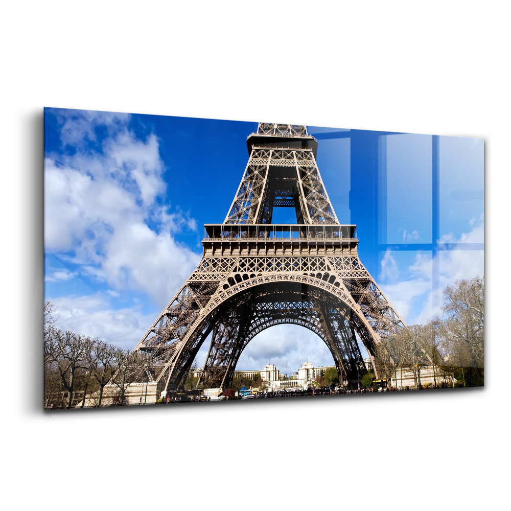Luxusní skleněný obraz Eiffelova věž v Paříži