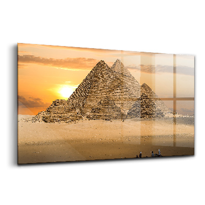 Skleněný obraz na zeď Pyramidy západ slunce