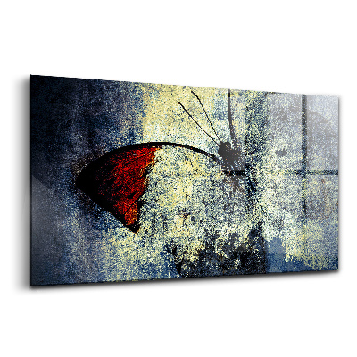 Obraz ze skla Motýl vintage styl