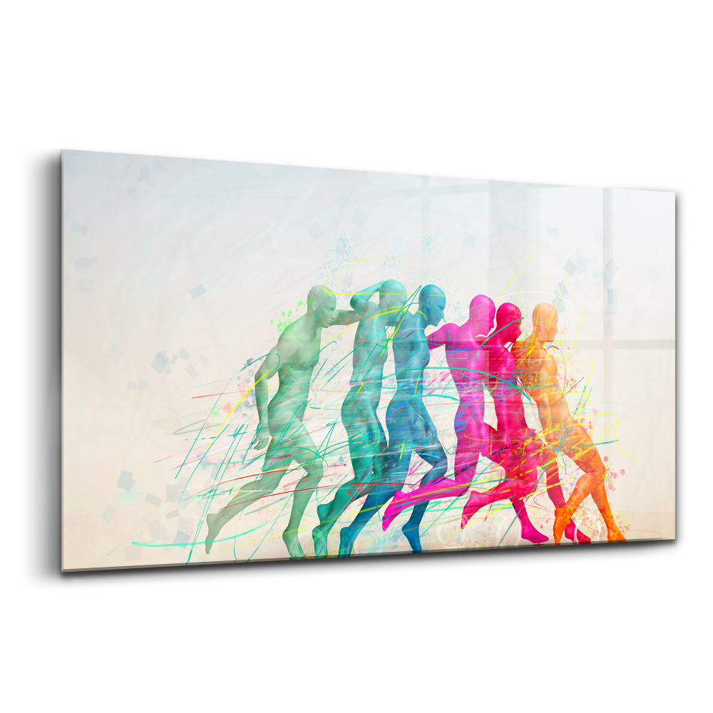 Skleněný obraz na zeď Barevní lidé