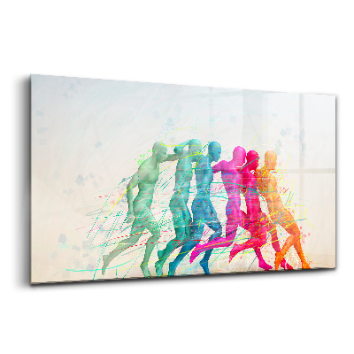 Skleněný obraz na zeď Barevní lidé