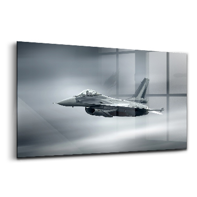 Obraz ze skla Vojenské letadlo v letu