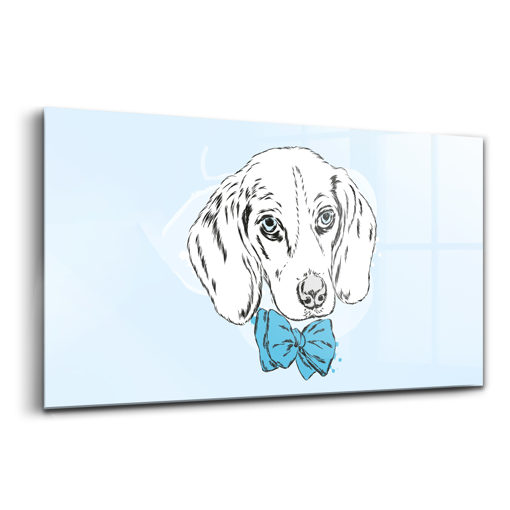 Skleněný obraz na stěnu Roztomilé štěně a pes