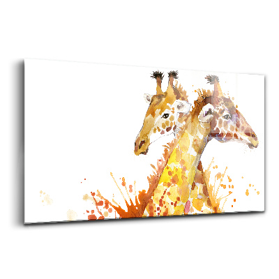 Obraz ze skla Žirafa akvarel