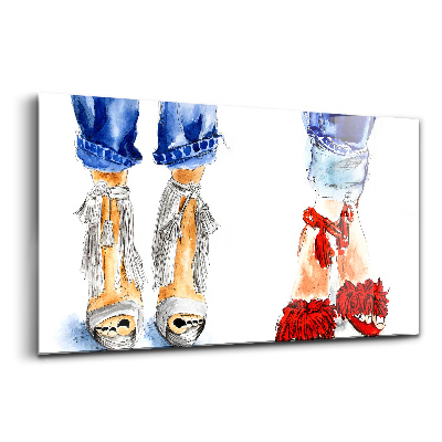 Skleněný obraz Dámské boty na podpatku