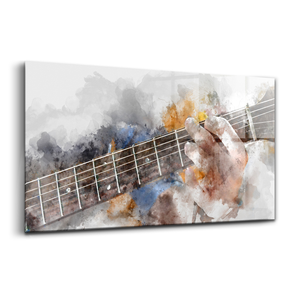 Skleněný obraz na stěnu Kytara