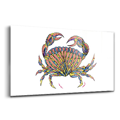 Skleněný obraz na stěnu Etnický krab