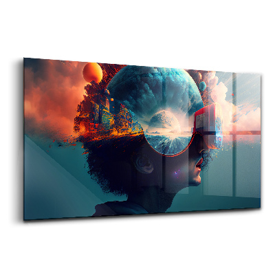 Obraz na skle Futuristický virtuální svět