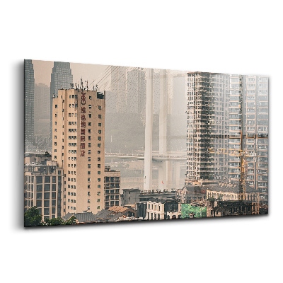 Skleněný obraz na zeď Staré město v Čchung-čchingu