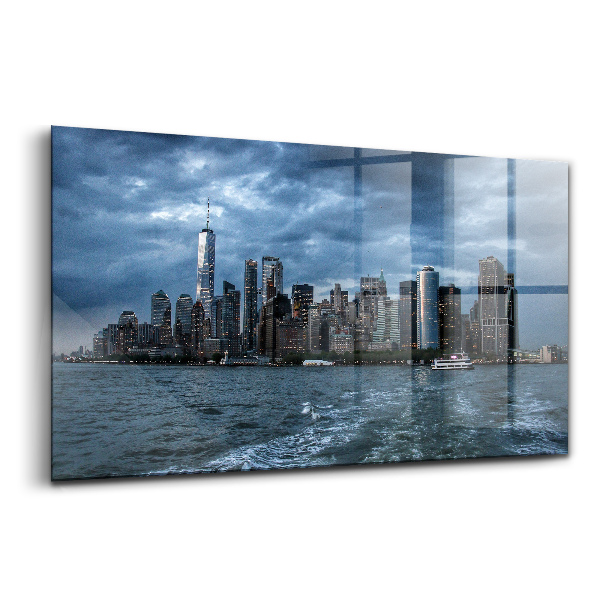 Skleněný obraz na stěnu Panorama New Yorku
